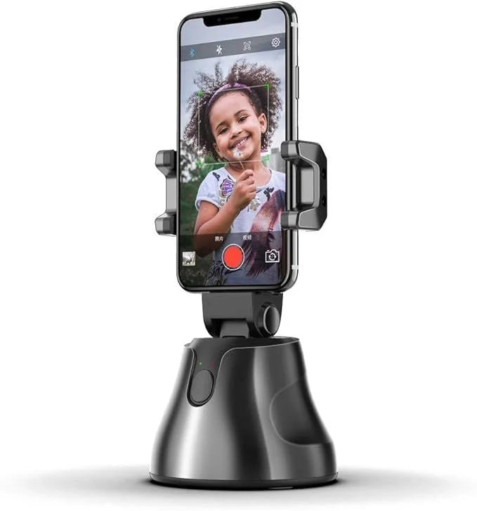 360° Mobile Phone Tracking Holder | Auto-Follow Smart Shooting Stand