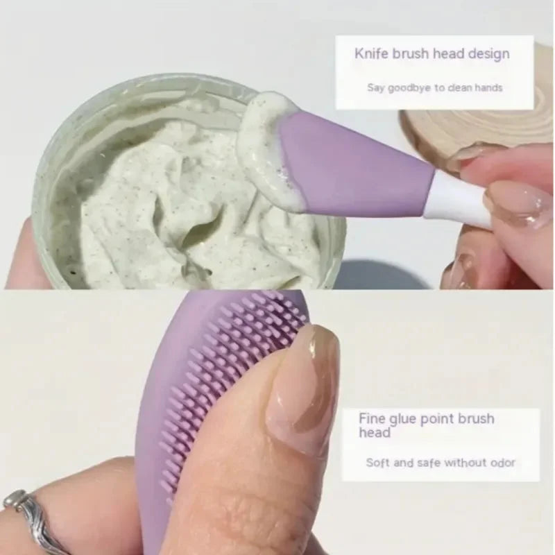 Skincare brush for applying facial masks evenly