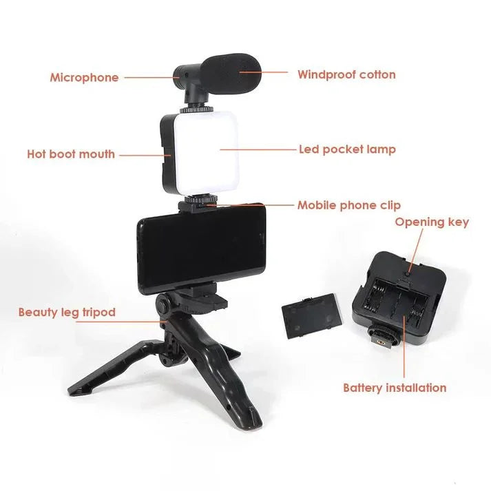 Smartphone and Camera Vlogging Studio Kit