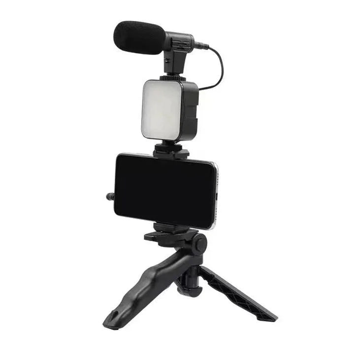 Smartphone and Camera Vlogging Studio Kit – Stabilizer Frame with Cold Shoe Mount
