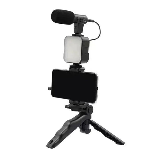 Smartphone and Camera Vlogging Studio Kit – Stabilizer Frame with Cold Shoe Mount