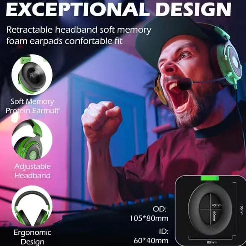 EKSA Pro 2-in-1 Gaming Headset – 7.1 Surround Sound