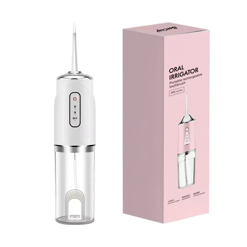 Portable oral irrigator for deep cleaning – front view