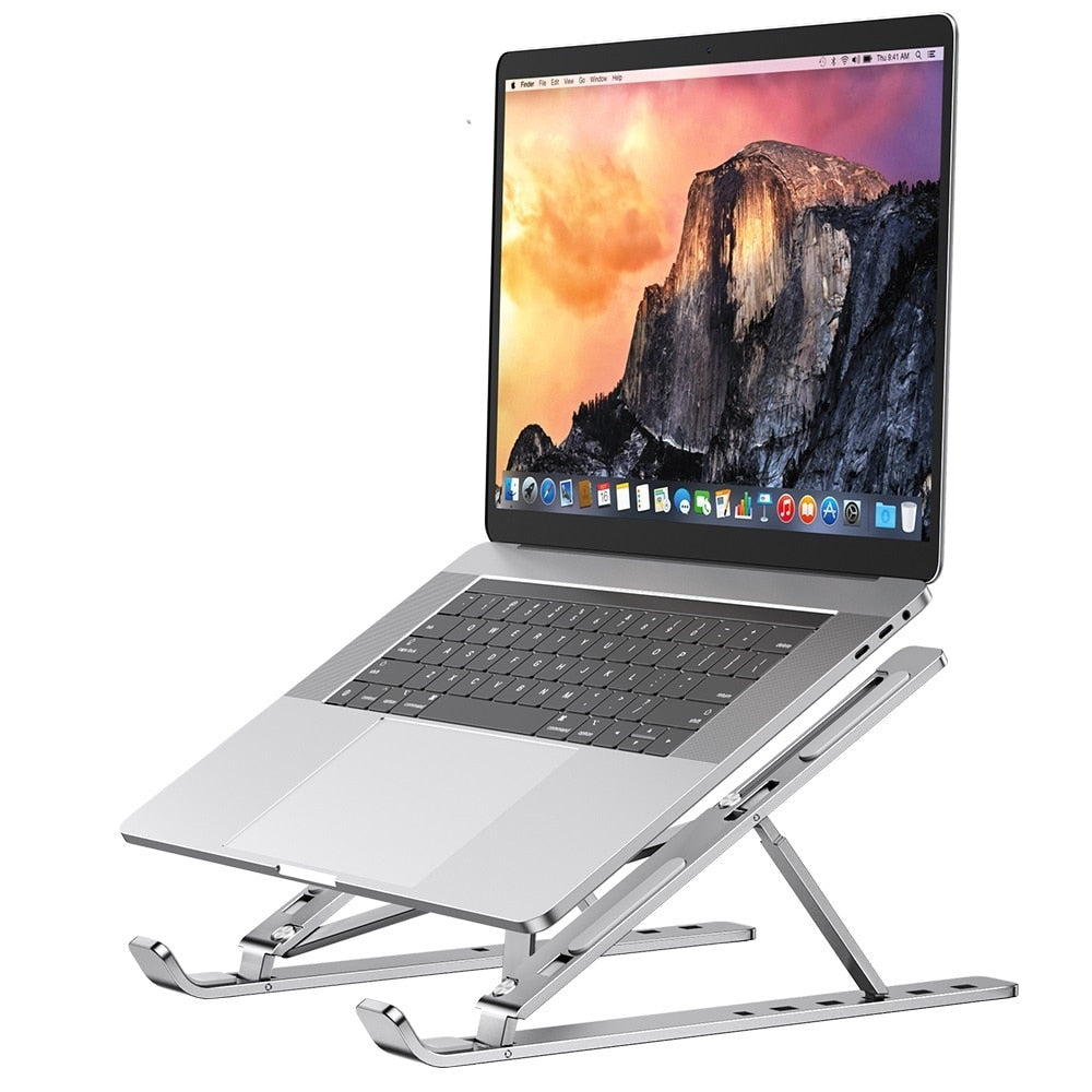 Foldable Laptop Stand for Desk – Height Adjustable Laptop Riser