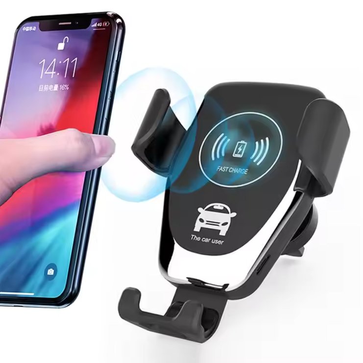 Wireless Car Charger with Auto Clamp – Fast Charging Phone Holder