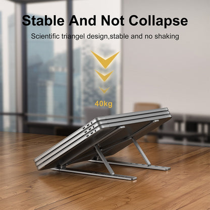 Foldable Laptop Stand for Desk – Height Adjustable Laptop Riser